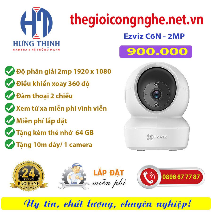  Bộ Camera Wifi Ezviz C6N - 2.0MP 