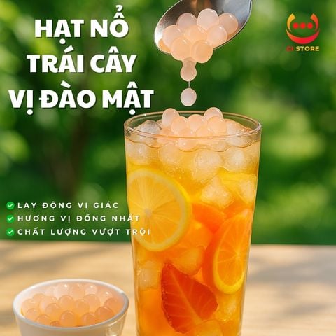  HẠT NỔ TRÁI CÂY VỊ ĐÀO MẬT | THẠCH TOPPING TRÀ SỮA TRÀ TRÁI CÂY MẬT ONG VGS 