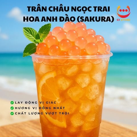  TRÂN CHÂU NGỌC TRAI VỊ ĐÀO HỒNG | THẠCH TOPPING TRÀ SỮA TRÀ TRÁI CÂY MẬT ONG VGS 