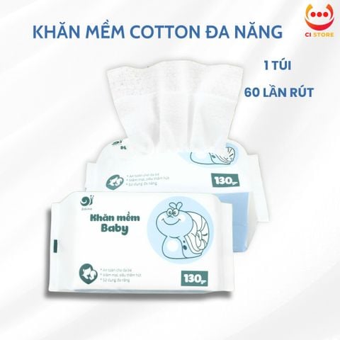  KHĂN MỀM COTTON ĐA NĂNG LAU CHÙI MỌI BỀ MẶT PHÙ HỢP VỚI DA EM BÉ TÚI NHỎ 