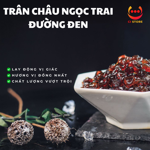  TRÂN CHÂU NGỌC TRAI ĐƯỜNG ĐEN | THẠCH TOPPING TRÀ SỮA TRÀ TRÁI CÂY MẬT ONG VGS 
