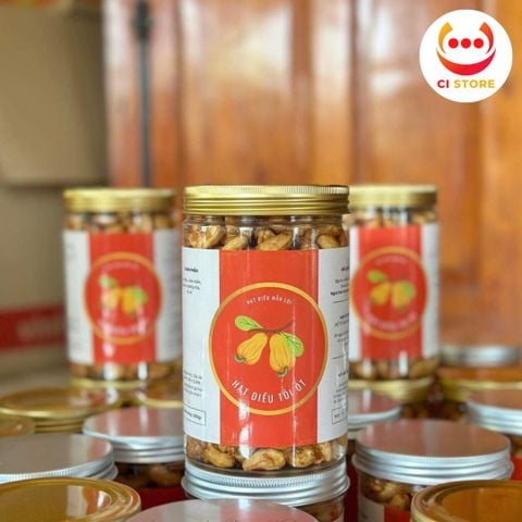  HẠT ĐIỀU RANG TỎI ỚT LOẠI 1 HŨ LỚN 500GR 