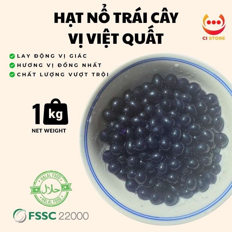  HẠT NỔ VỊ TRÁI CÂY VIỆT QUẤT | THẠCH TOPPING TRÀ SỮA TRÀ TRÁI CÂY MẬT ONG VGS 