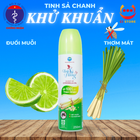  TINH SẢ HƯƠNG THIÊN NHIÊN THƠM MÁT ĐUỔI MUỖI DẠNG XỊT 