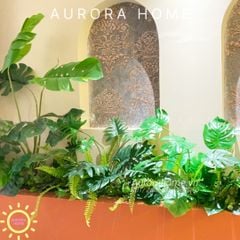 Bồn tiểu cảnh cây giả trang trí spa