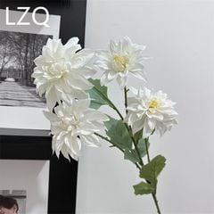 Hoa giả cao cấp Cành thược dược Meka 4 bông 70cm
