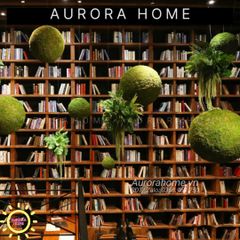 Set tiểu cảnh cầu rêu giả trang trí thư viện