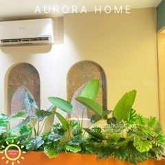 Bồn tiểu cảnh cây giả trang trí spa