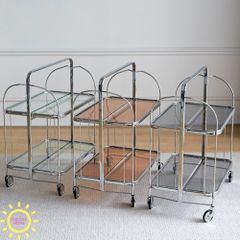 Bàn trà xe đẩy Glass Evolip