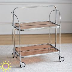 Bàn trà xe đẩy Glass Evolip
