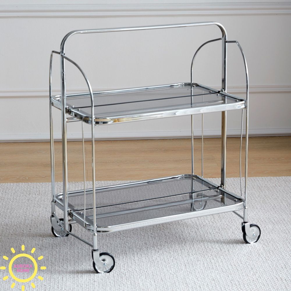 Bàn trà xe đẩy Glass Evolip