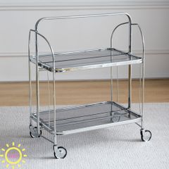Bàn trà xe đẩy Glass Evolip