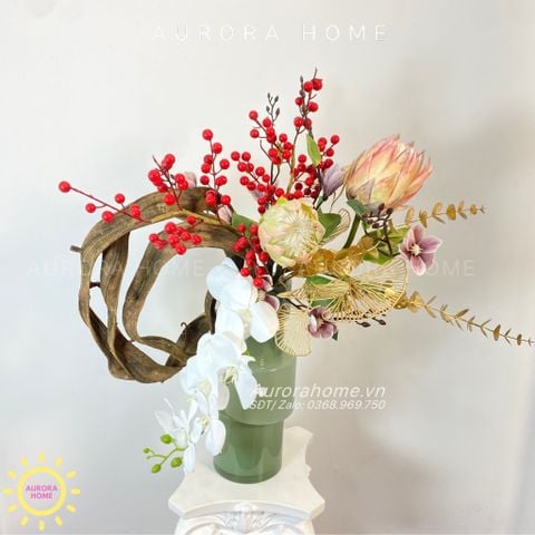 Bình hoa lụa cao cấp Magdalena