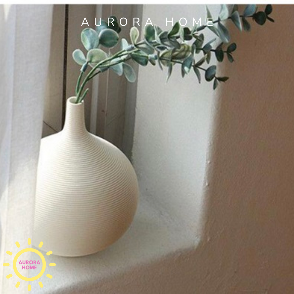 Bình gốm sứ trắng Karine cao cấp