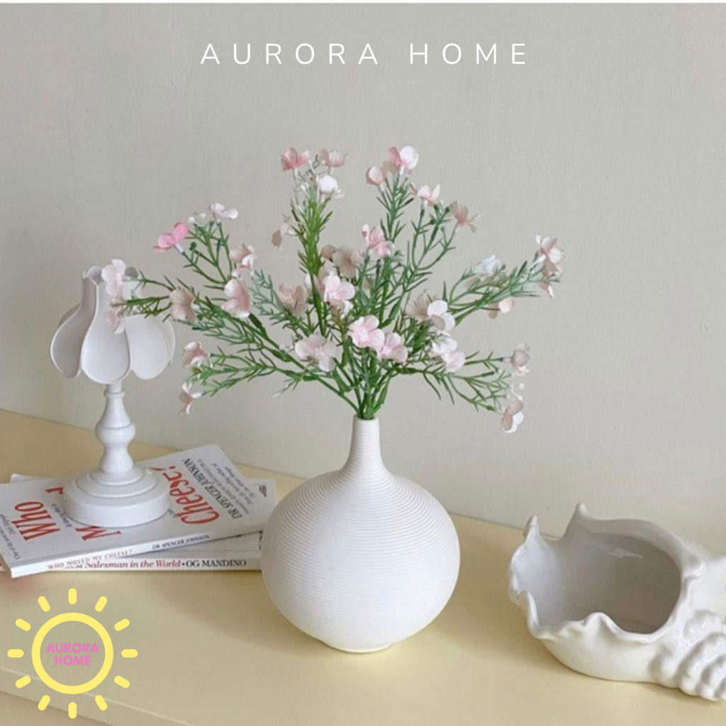 Bình gốm sứ trắng Karine cao cấp