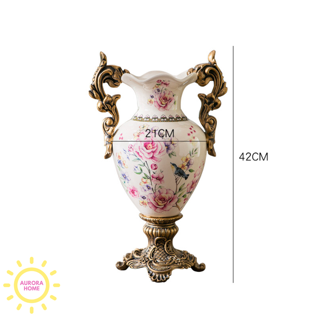 Bình gốm sứ cao cấp cổ điển 2 quai Queen Frinky