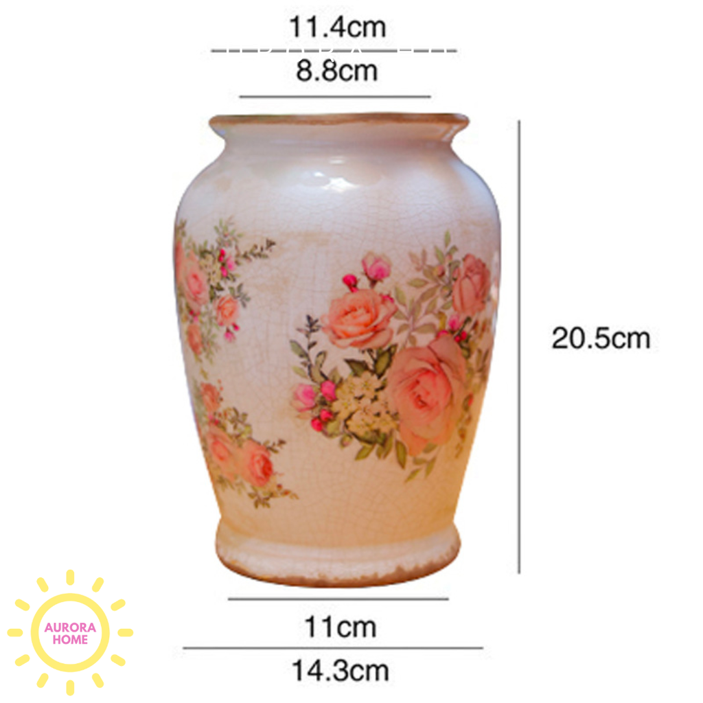 Bình gốm Giang Tây nghệ thuật (Hoa mẫu đơn)