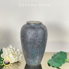 Bình gốm cổ men sôi Nghệ Nhân (Bộ Bình Bầu)