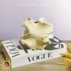 Bình gốm San Hô decor nghệ thuật trắng