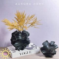 Bình gốm San Hô decor nghệ thuật (đen)
