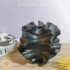 Bình gốm San Hô decor nghệ thuật (đen)