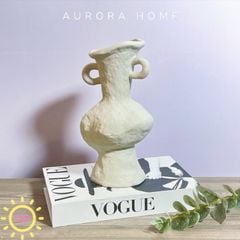 Bình gốm Wabsabi phong cách Nhật trừu tượng