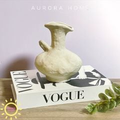 Bình gốm Wabsabi phong cách Nhật trừu tượng