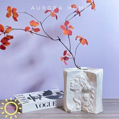 Bình gốm decor quyển sách nghệ thuật