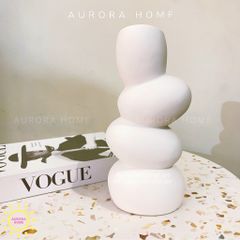 Bình gốm cắm hoa 4 ngấn hiện đại Mami Lia