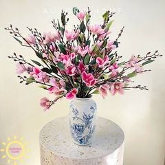 Bình hoa cổ điển mộc lan Poly để bàn sang trọng
