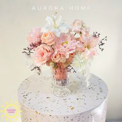 Bình hoa giả để bàn Pink Ladi sang trọng
