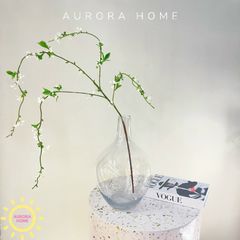 Bình hoa tuyết mai giả để bàn sang trọng