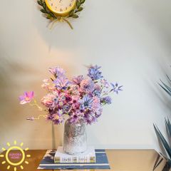 Bình hoa giả cắm sẵn Purple Meline sắc tím
