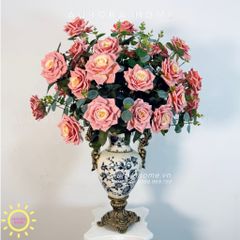 Bình hoa lụa cắm sẵn Rosy Rosy