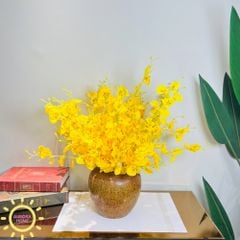 Bình hoa lụa cắm sẵn Lan vũ nữ Mamaliam