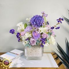 Bình hoa giả để bàn Violet Derco sắc tím