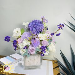 Bình hoa giả để bàn Violet Derco sắc tím