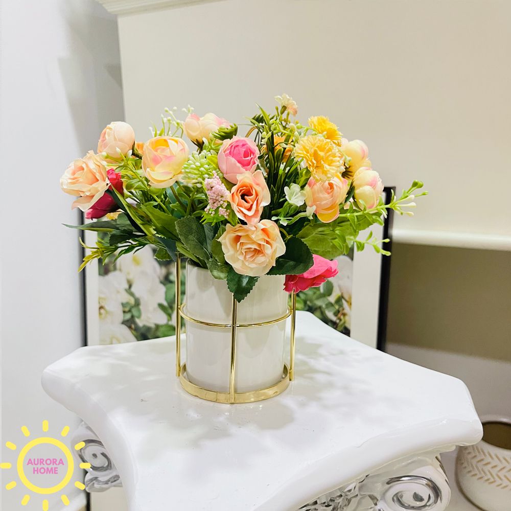Bình hoa giả cắm sẵn Royal Princess (hoa mini để bàn)
