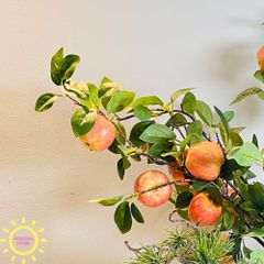 Bình hoa giả cắm sẵn cành táo Elfoc