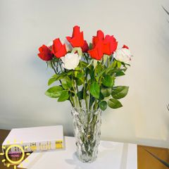 Bình hoa giả cắm sẵn hồng Rose Love