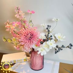 Bình hoa giả cắm sẵn Spring Athena