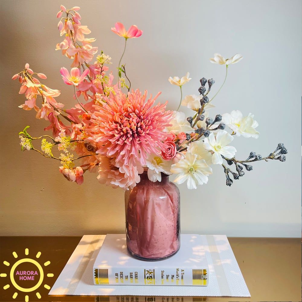 Bình hoa giả cắm sẵn Spring Athena