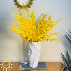 Bình hoa giả cắm sẵn lan vũ Yellow Sun