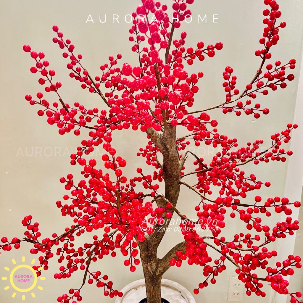 Cây đông đào giả trang trí Tết (160cm)