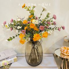 Bình hoa giả để bàn hoa cúc Lili Elsa