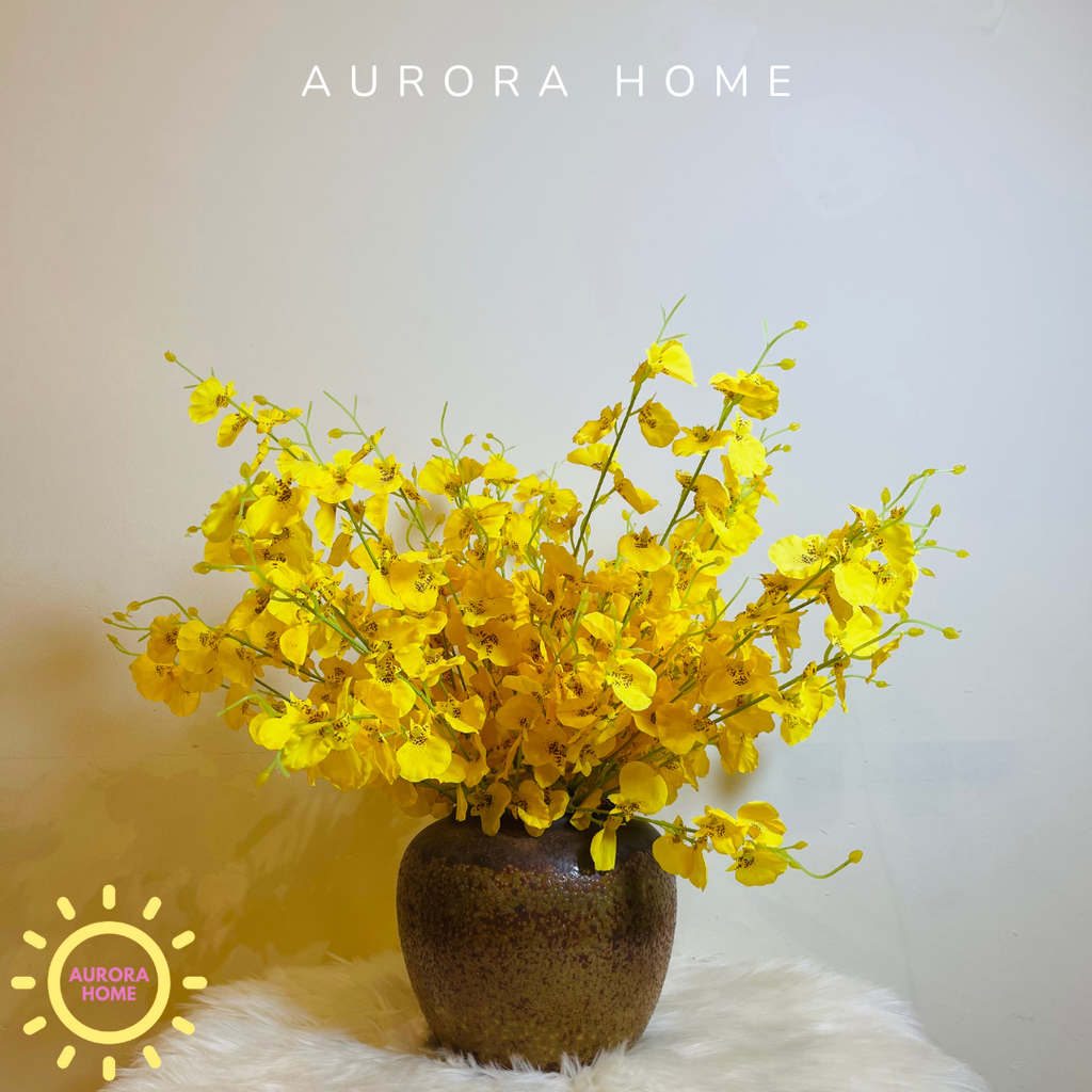 Bình hoa lụa lan vũ nữ Sinha