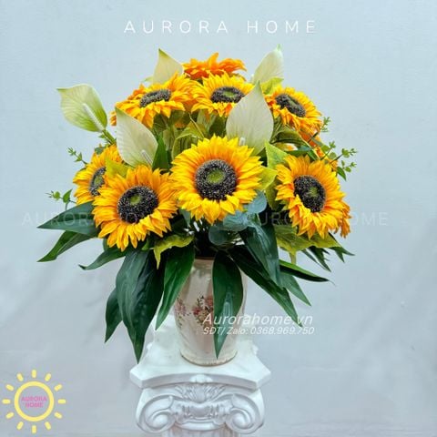 Bình hoa hướng dương Ánh Dương Rực Rỡ trang trí tết