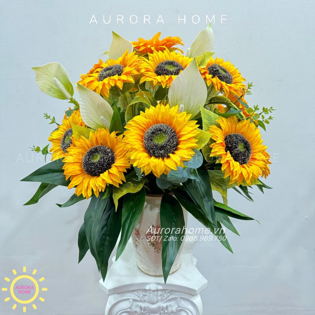 Bình hoa hướng dương Ánh Dương Rực Rỡ trang trí tết