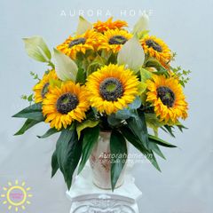 Bình hoa hướng dương Ánh Dương Rực Rỡ trang trí tết