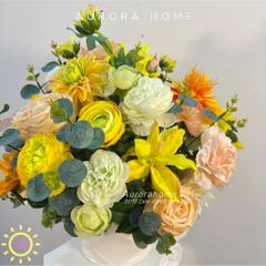 Bình hoa giả Yellow Mary tông cổ điển